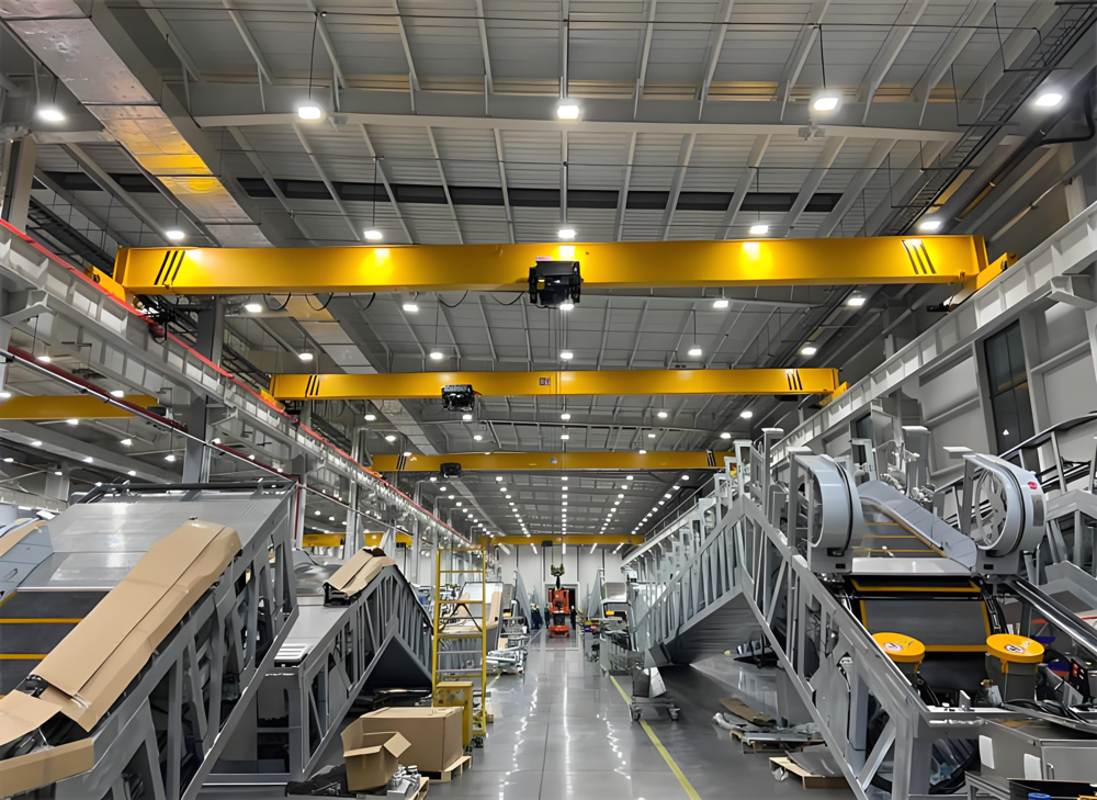 Ponts roulants en usine de fabrication